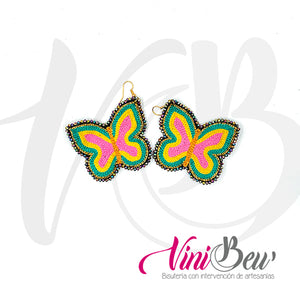 Aretes Mariposa Bordado del Istmo