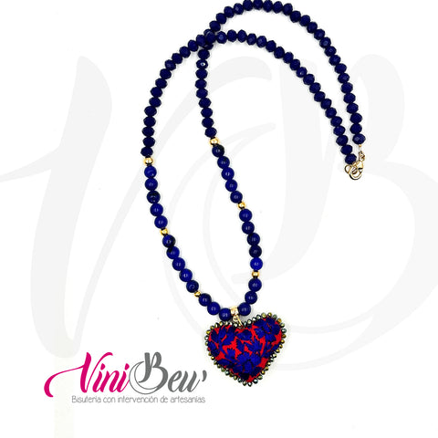 Collar Corazón Bordado