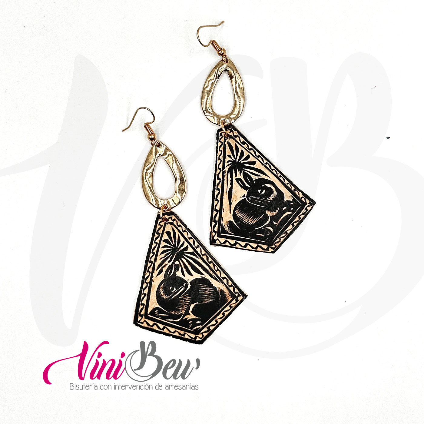 Aretes de Jícara Labrada