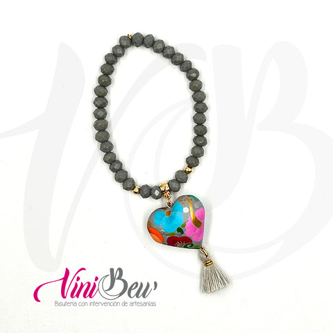 Pulsera sencilla con Corazón Pintado