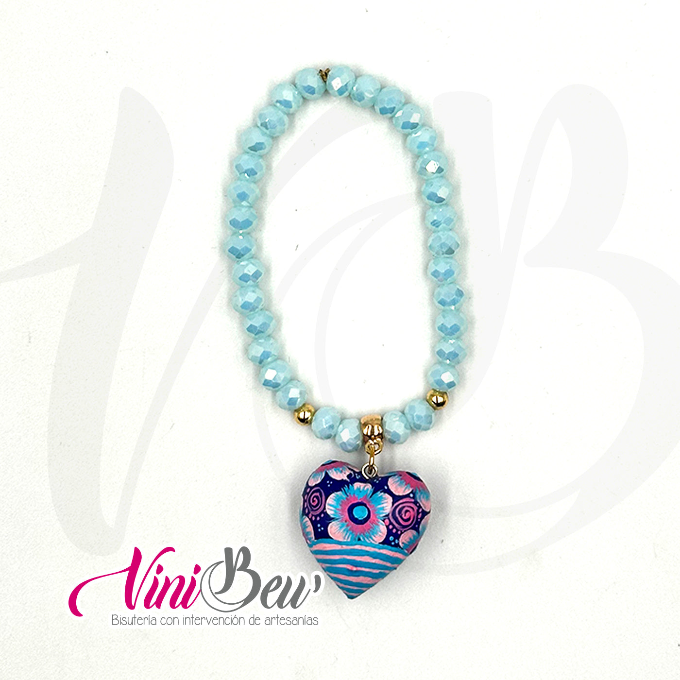 Pulsera sencilla con Corazón Pintado